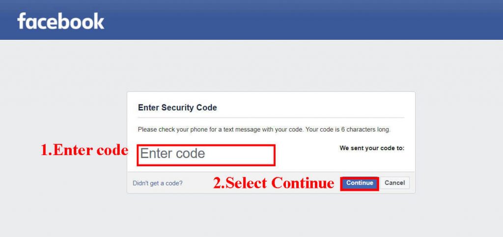 step 4 (change Facebook password without old password) 