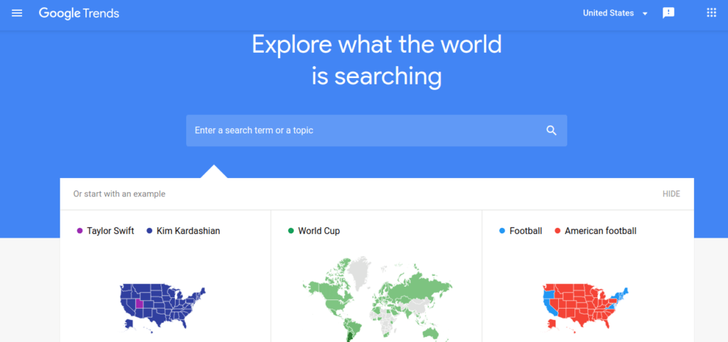 Social media tools google trends
