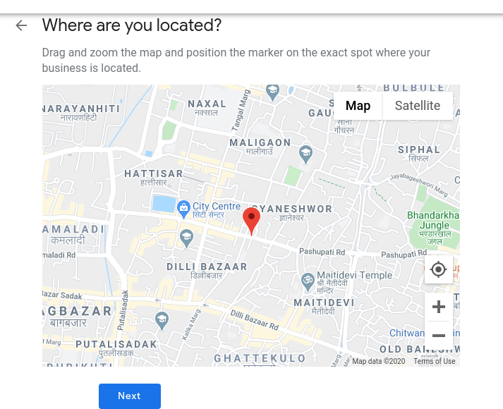 google my business map