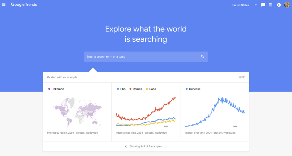 Google Trend Keyword Search Tool
