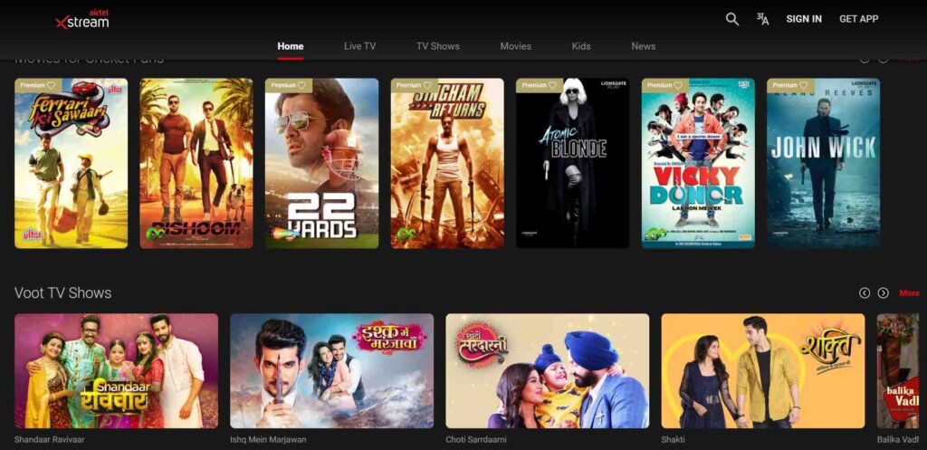 AirtelXtreme_Free Sites To Watch Hindi Movies Online