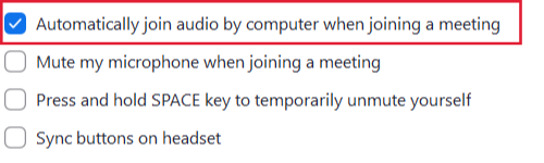How to automatically mute your mic in zoom meetings Automatically join Audio call