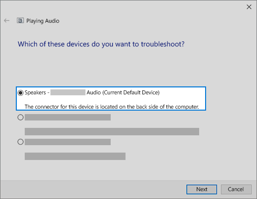 Fix audio issues in windows 10  running the troubleshooter