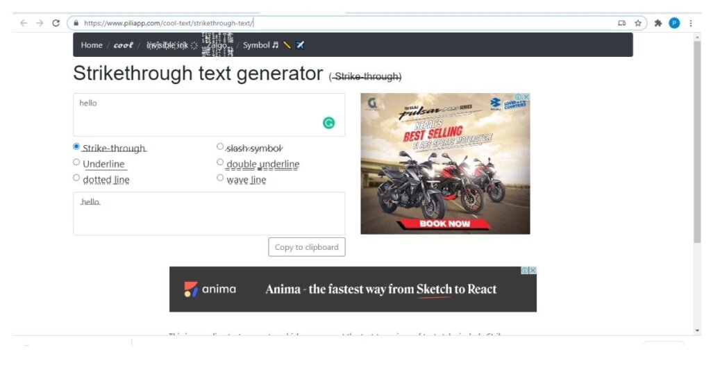 best strikethrough text generator tools