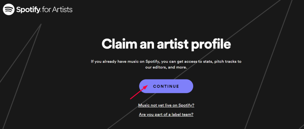 step 3_Create A Spotify Artist Account